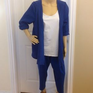 Blue Top with White Shell